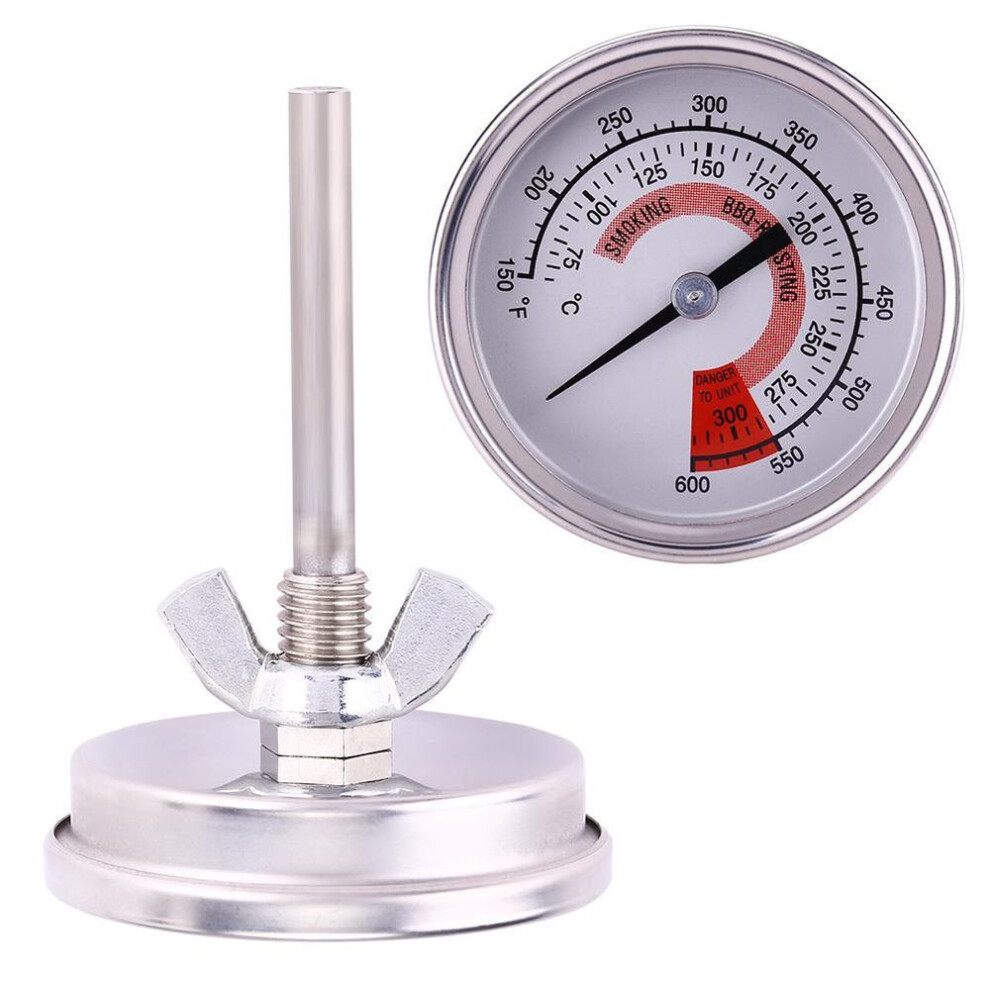 Stainless Steel 75 Celsius -300 Celsius  Bbq Grill Smoker Thermometer Temperature Meter Tester Monitor