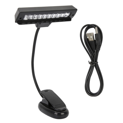 Portable LED Music Stand Light Clip-On USB Black 27*14*8cm 1
