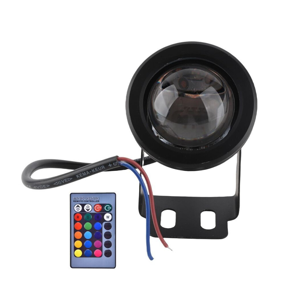 12v 10w Rgb Aquarium Led Spotlight Lamp For Fish Tank Pool Garden Underwater Black