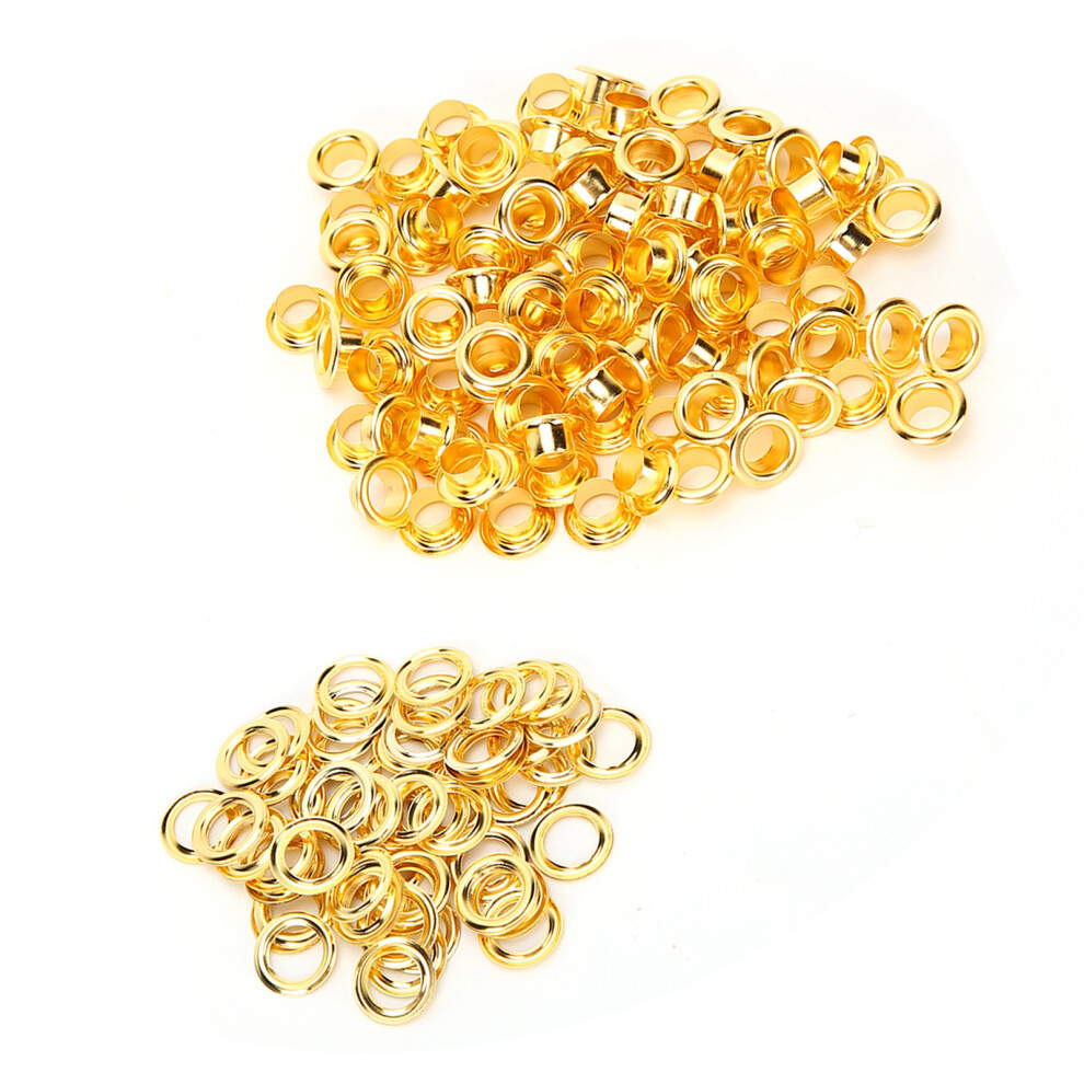 Set Of 200 Brass 6Mm Grommet Rivets For Leather And Shoe Diy Projects 4131330115082