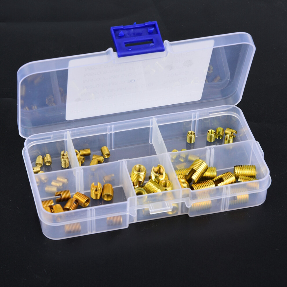 60Pcs Carbon Steel Self Tapping Thread Inserts, M2-M9 Sizes 6951330116364