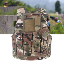 Adjustable Kids Military Vest with Heavy Pistol Belt - CP Camo Design