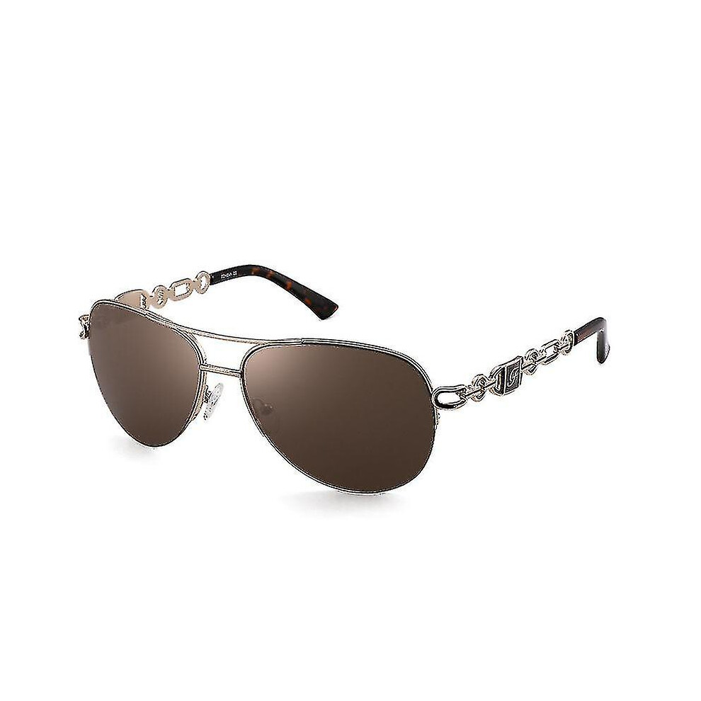 Polarized Aviator Sunglasses,Lightweight Metal Frame Sun Glasses Uv400 Brown