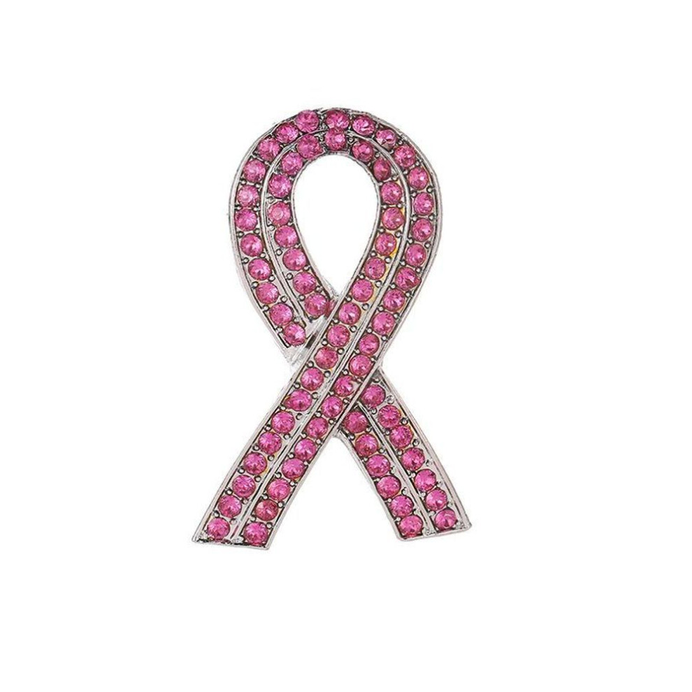 Ribbon Brooch Jewelry Fashion Full Rhinestone Red Ribbon Brooch Corsage Commemorative Clothing.