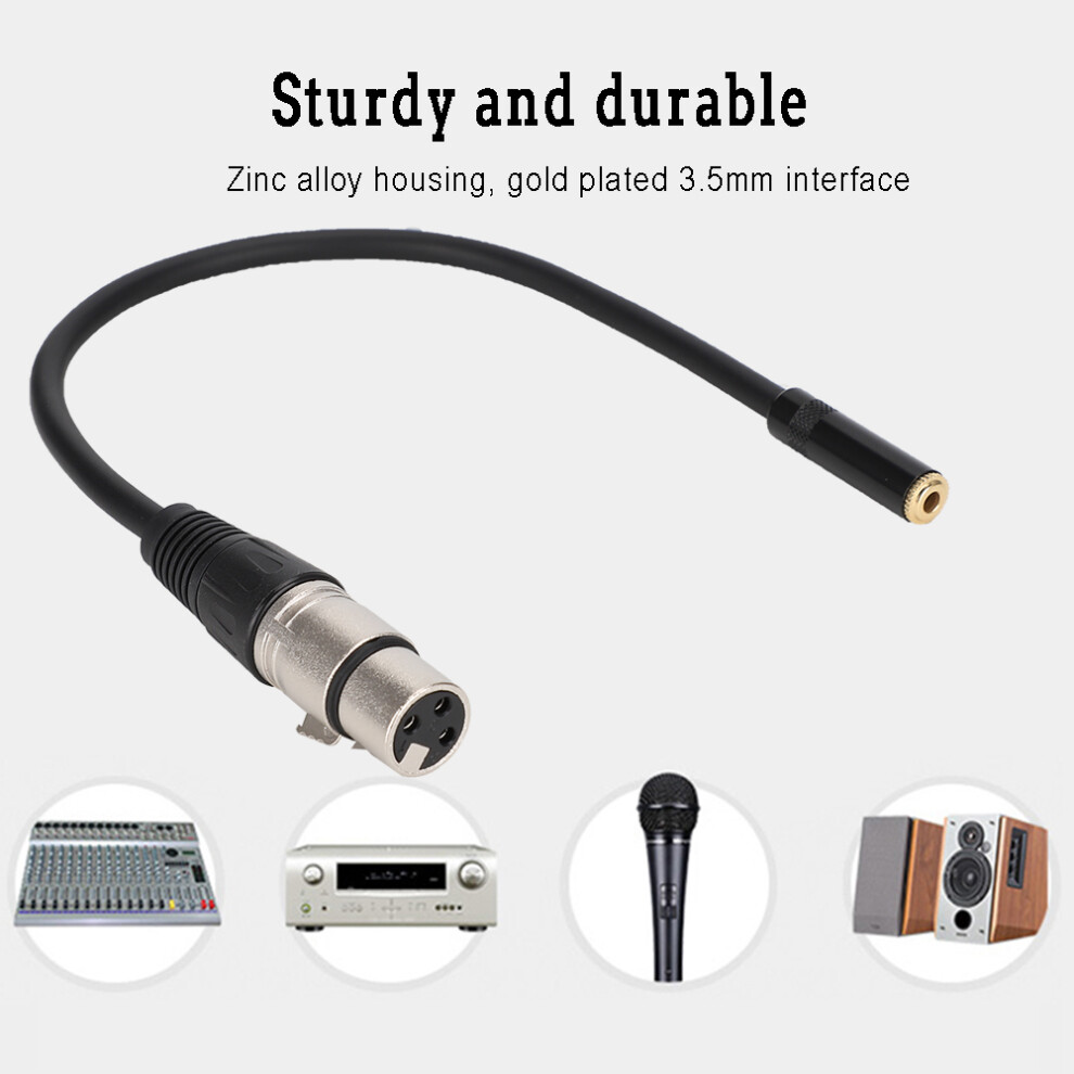 3.5Mm Female To Xlr Female Audio Adapter Cable Zinc Alloy 3.5Mm Interface Gold 5021330117836