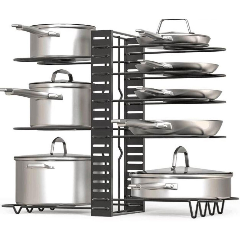 Multi Layer Pot Shelf Thicken Iron Art Pot Holder For Cutting Board Chopping Board  Pot Cover 8