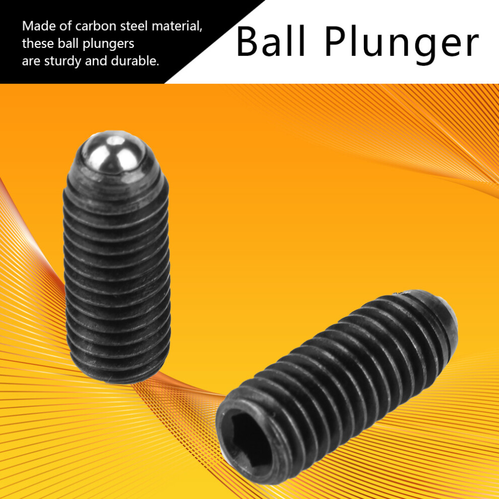 Set Of 10 M8x20 Carbon Steel Ball Spring Plungers Hex Socket M8 8431330118813