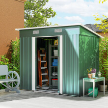 Outsunny 7 x 4ft Outdoor Garden Storage Shed for Backyard Patio Green