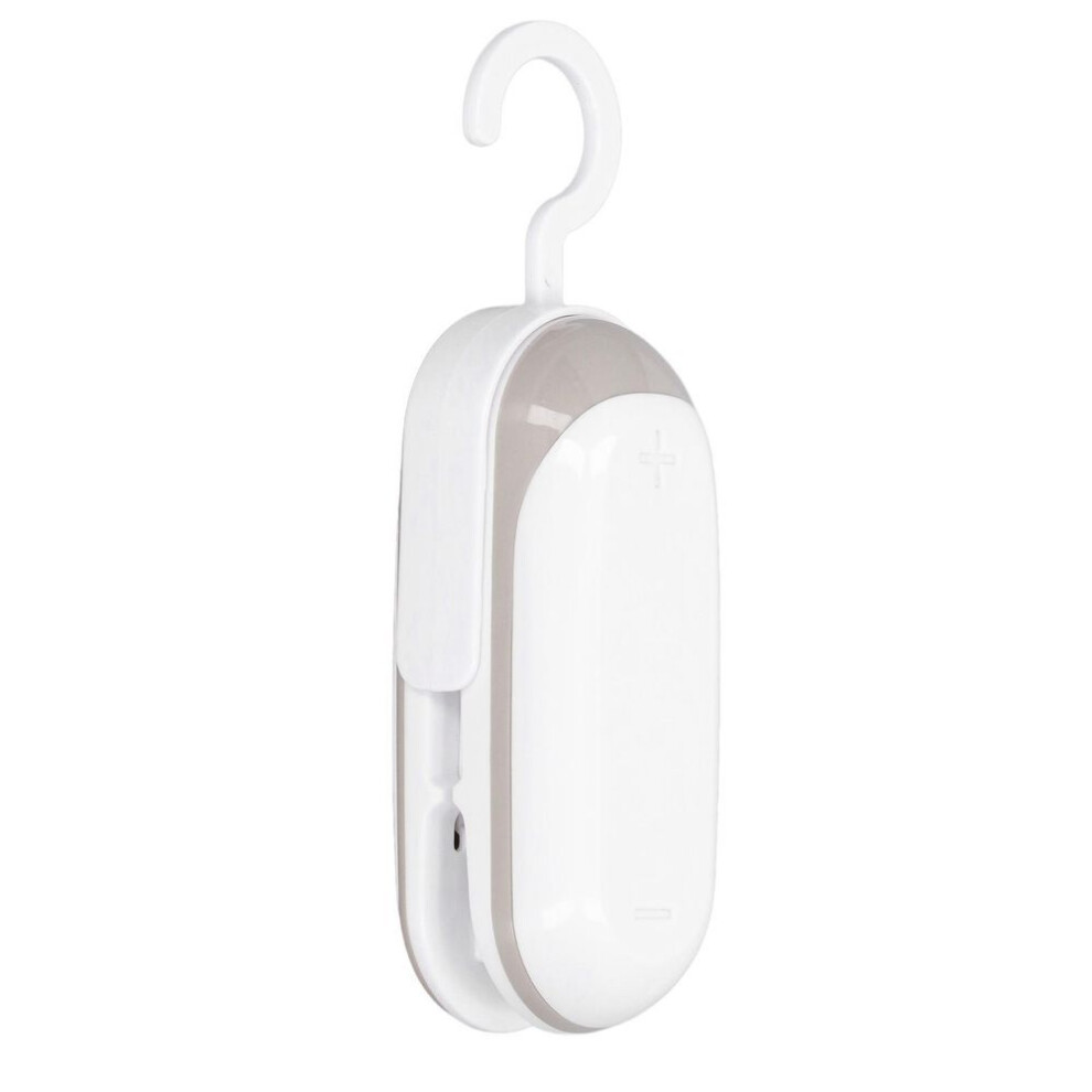 (white) Mini Bag Sealer 2 In 1 Cutter Press Portable Handheld Vacuum Sealer Chip Bag Sealing Tool Kitchen