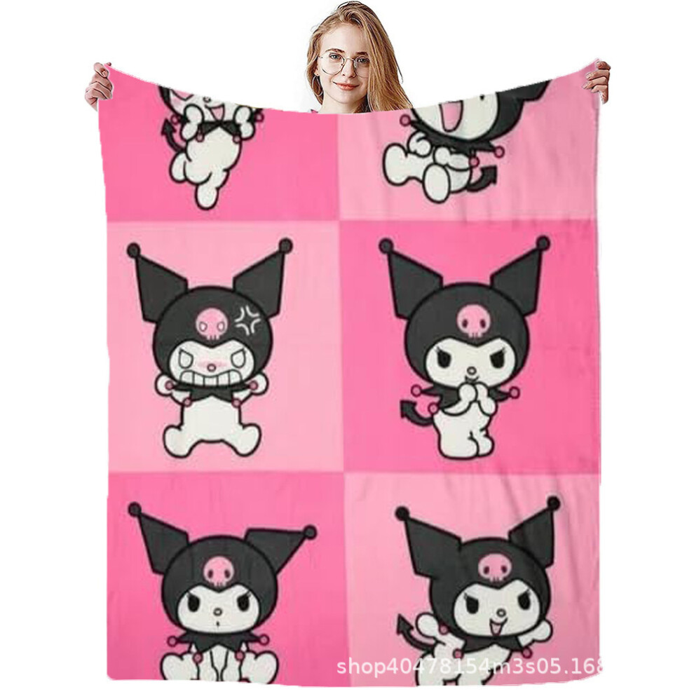 (MTKL11, 100X130cm (flannel)) Blanket Kuromi flannel blanket air conditioning blanket Kuromi flannel nap blanket-image-OPC-PJ6YVJS-NEW