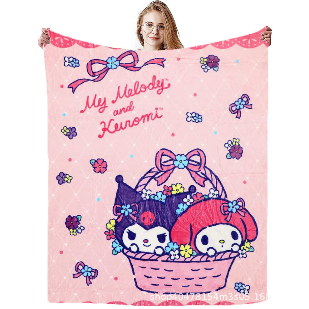 (MTKL10, 150X200cm (flannel)) Blanket Kuromi flannel blanket air conditioning blanket Kuromi flannel nap blanket-image-OPC-PJ6YVM2-NEW