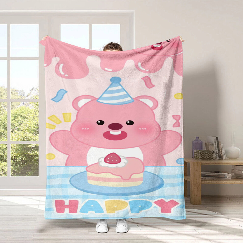 (15, 100*130cm) Flannel Blanket Loopy Cartoon Cute Thick Blanket Air Conditioning Cover Blanket-image-OPC-PJ6YWT8-NEW