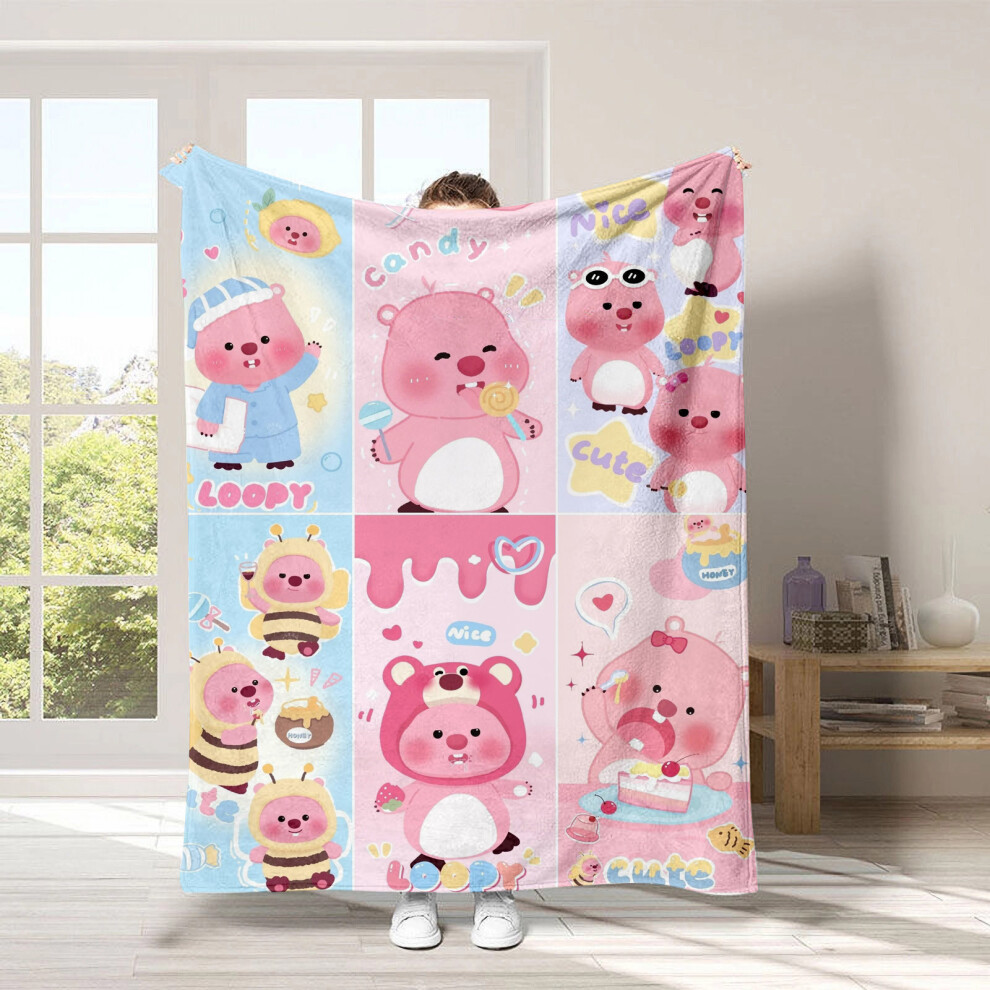(13, 100*130cm) Flannel Blanket Loopy Cartoon Cute Thick Blanket Air Conditioning Cover Blanket-image-OPC-PJ6YWTS-NEW