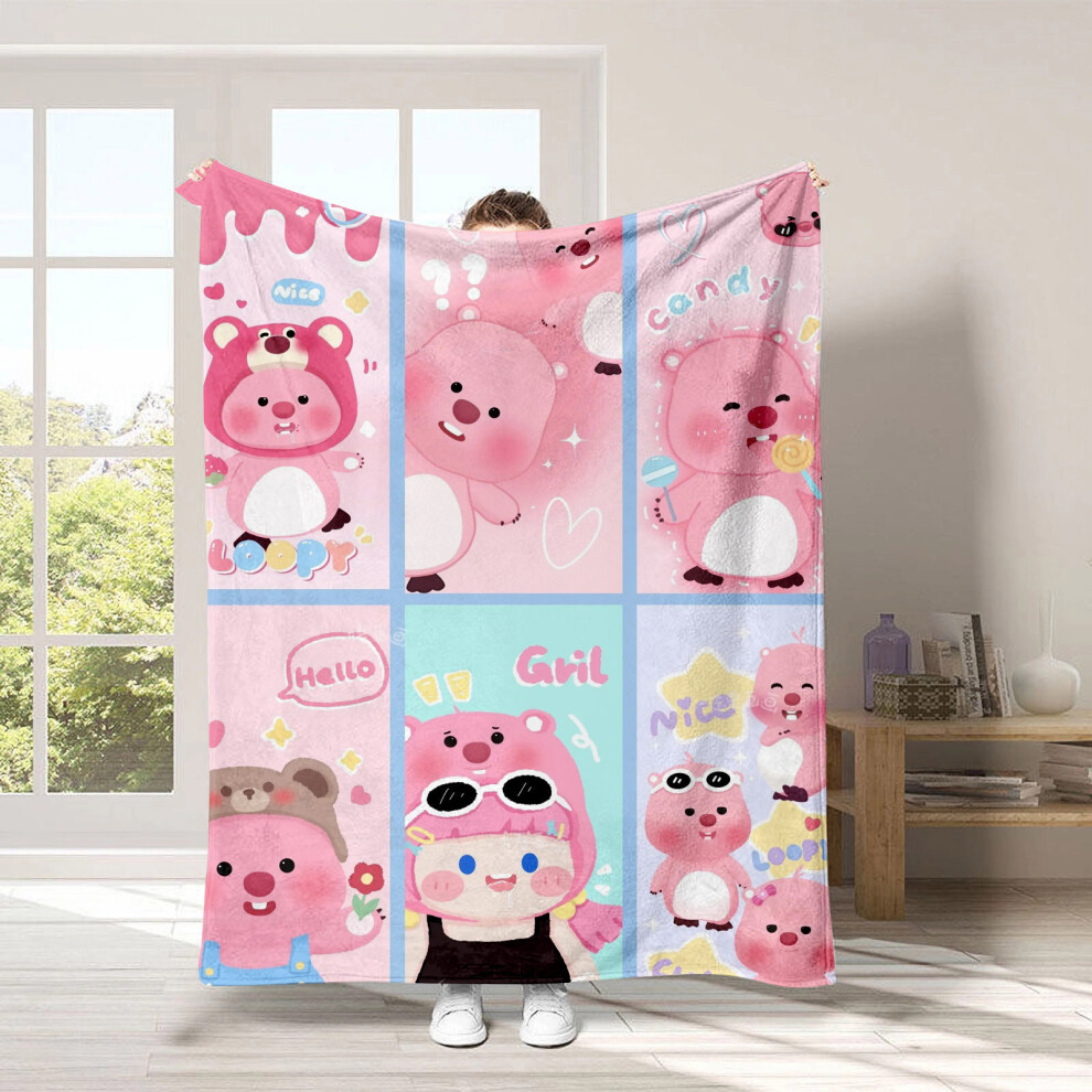 (23, 70*100cm) Flannel Blanket Loopy Cartoon Cute Thick Blanket Air Conditioning Cover Blanket-image-OPC-PJ6YWTT-NEW