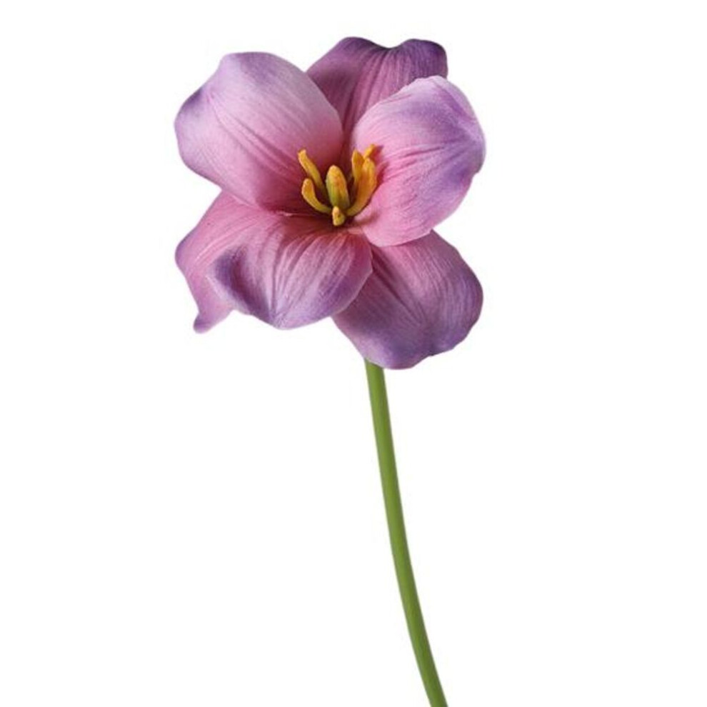 (dark purple) Simulated Tulips Bouquet Realistic Touch Pu Petals Fading Vitality Bendable Stems Maintenance-free
