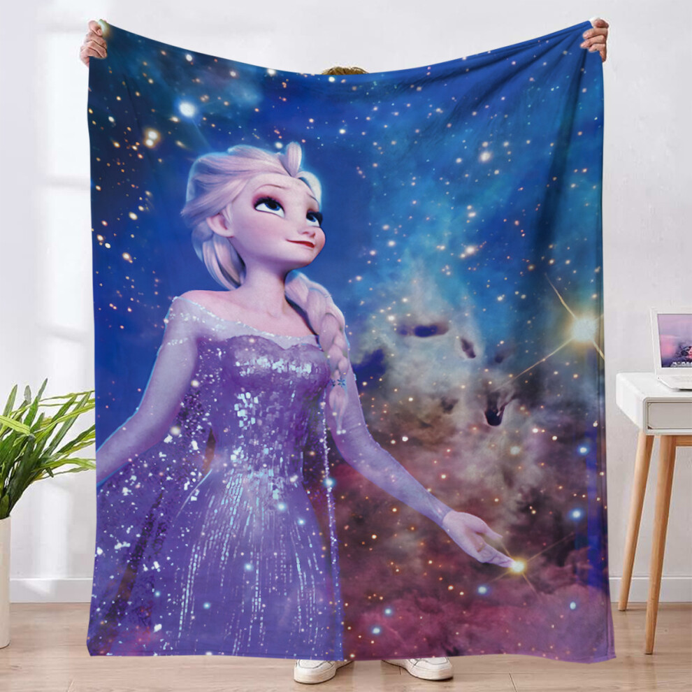 (IPFLR207, 100*150cm) Flannel Blanket Frozen Alice Children's Cover Blanket Home Office Nap Blanket-image-OPC-PJ6YXKP-NEW