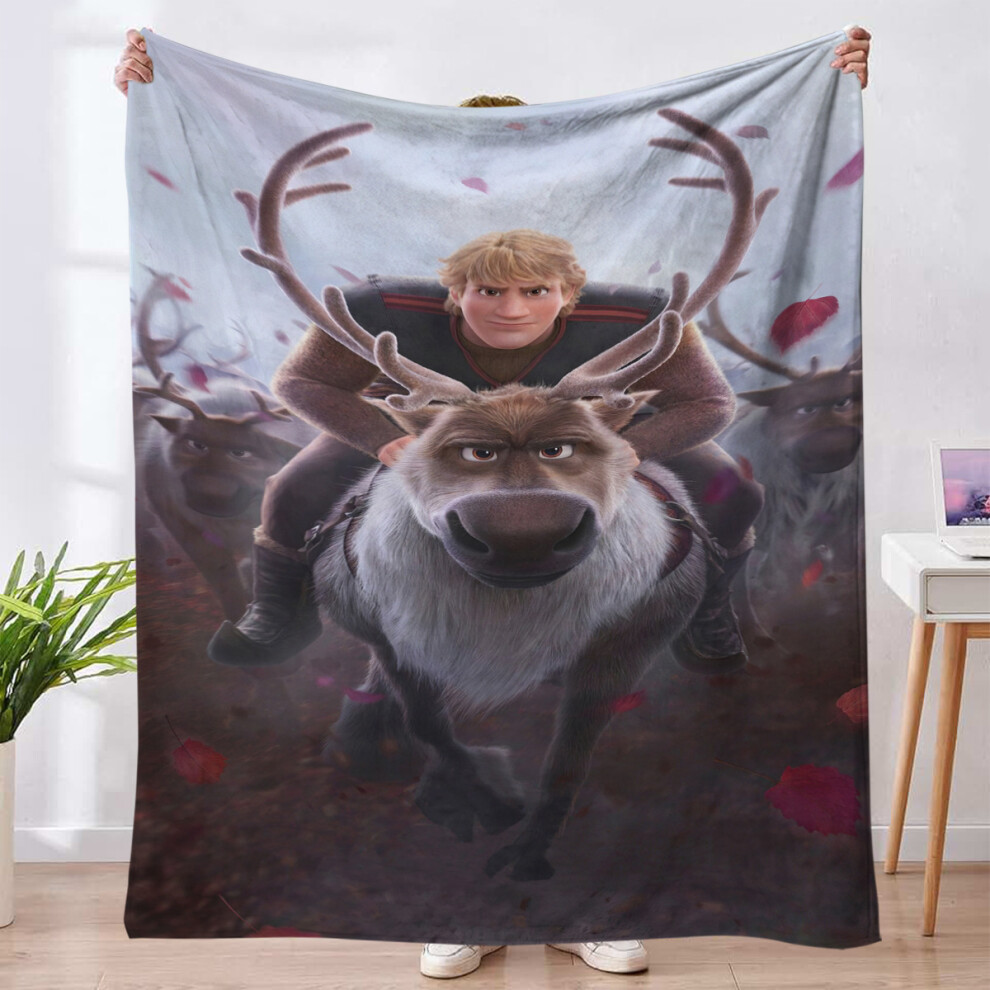 (IPFLR198, 100*130cm) Flannel Blanket Frozen Alice Children's Cover Blanket Home Office Nap Blanket-image-OPC-PJ6YXPD-NEW