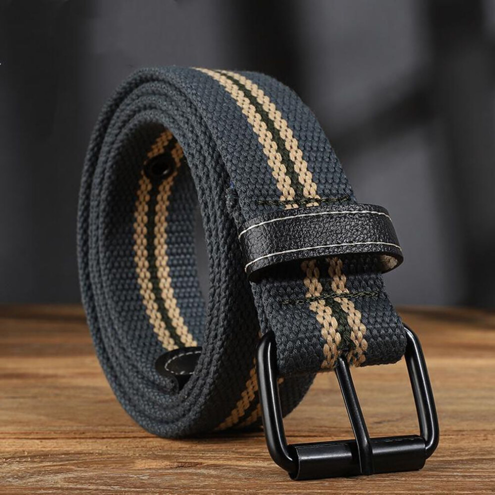 (gray, 120cm) Extended Canvas Belt Suitable For Men's And Women's Casual Workwear Vintage Belts And Jeans Belts