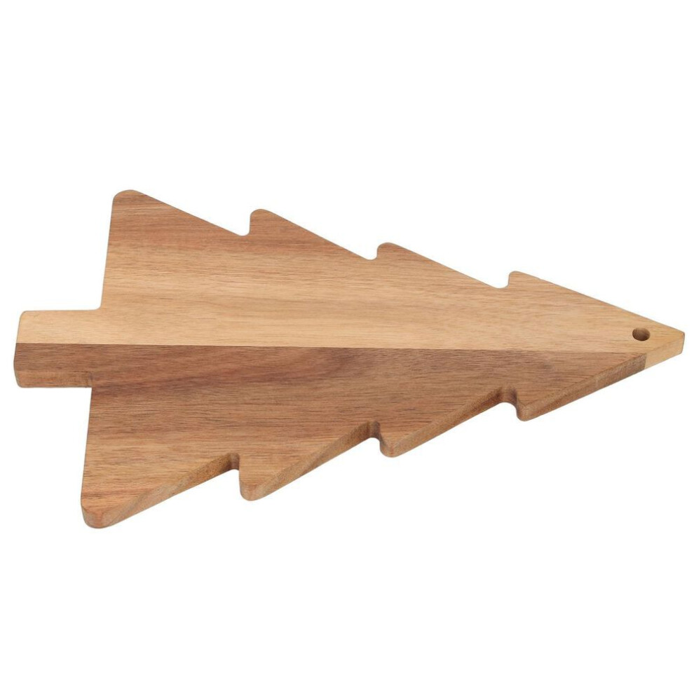Xmas Tree Shaped Cutting Board Wooden Food Bread Serving Tray Sushi Board For Restaurants Homes