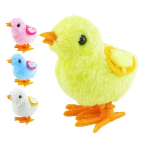 Kids Wind Up Jumping Clockwork Chick Toy - 3pcs - Interesting - Spring Winding - Christmas