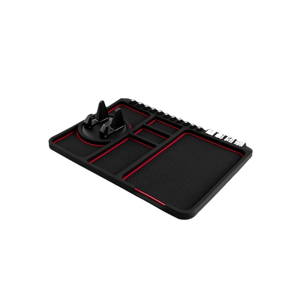 Akozon Cell Phone Holder Non-Slip Dashboard Mat Car Interior Mobile Phone Holder Red 9314269412865