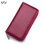 Long multifunction wallet - Unisex - Genuine leather - RFID - 36 card slots - Wine red 1