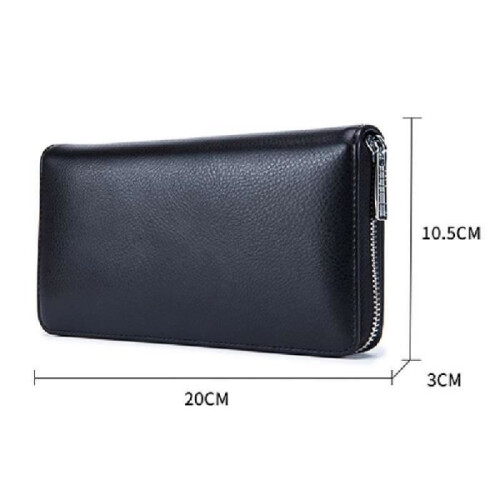 Long multifunction wallet - Unisex - Genuine leather - RFID - 36 card slots - Wine red 2
