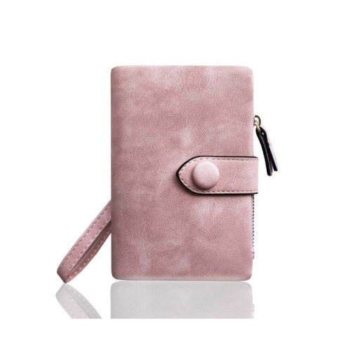 Wallet - Leather - Women - RFID Blocking - 16 Slots - Pink