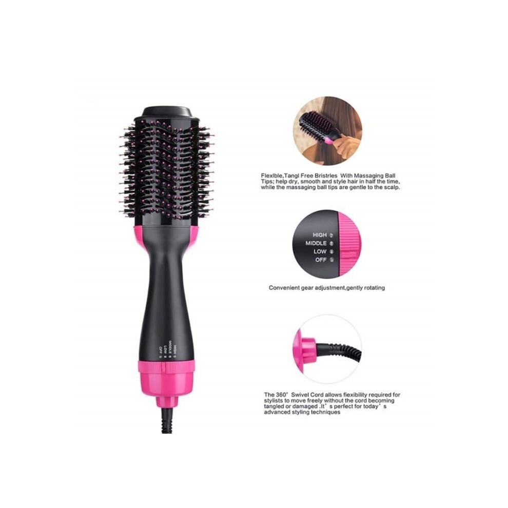 Aihontai Ionic Heated Straightening Brush, 3-In-1 One-Step Hair Dryer With Anti-Scald Function