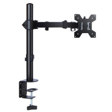 Futura Single Monitor Desk Mount Arm for 13 to 32 Inch Screens - Monitor Desk Mount with Clamp 90 Tilt, 360 Rotation & 180 Swivel