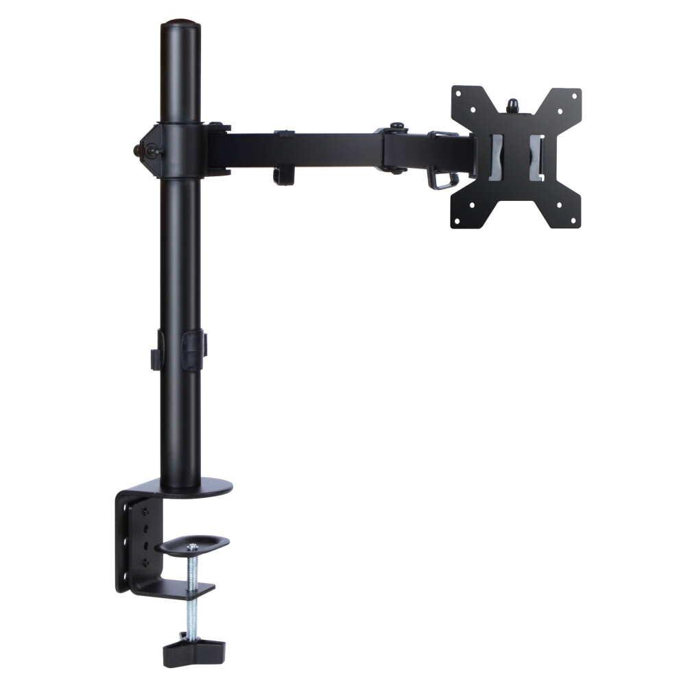 Futura Single Monitor Desk Mount Arm For 13 To 32 Inch Screens - Monitor Desk Mount With Clamp 90 Tilt, 360 Rotation & 180 Swivel 5060907187520