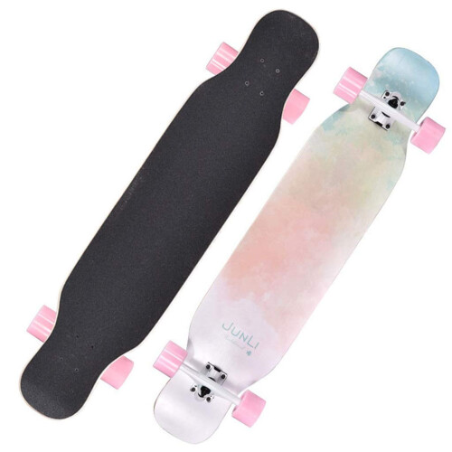 YEENUO 43 x 9 Inch Longboard Skateboard  Glitch  8Layer Canadian Maple