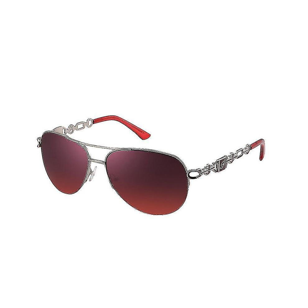 Polarized Aviator Sunglasses,Lightweight Metal Frame Sun Glasses Uv400 Burgundy Gradient Red