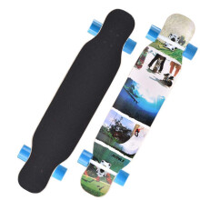 YEENUO 43 Inch Drop Through Maple Complete Longboards Skateboard for Teenagers