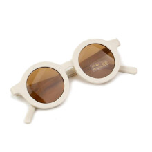 Summer Polarized Uv Protect Child Retro Round Kid Polarized Uv 400 Protection Children Beige