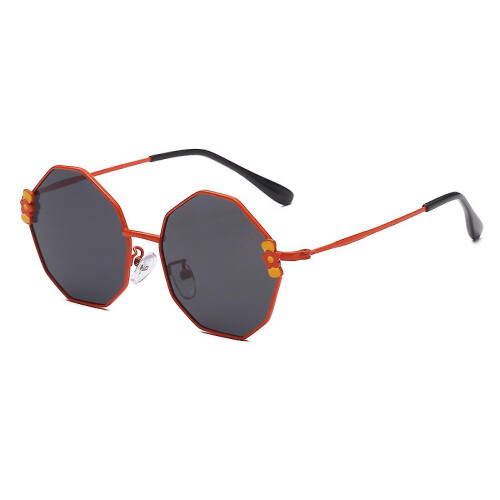 Children's Retro Cartoon Bow Multi-sided Uv Protection Polarized ---black Frame Gray