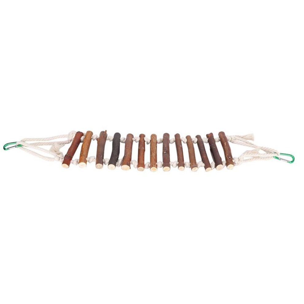 Parrots Wood Suspension Bridge 10cm Pet Bird Cotton Rope Soft Horizontal Aerial Ladder