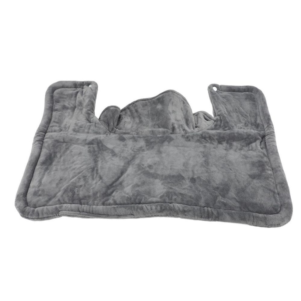 (gray, UK Plug) Shoulder And Neck Heating Blanket Electric Heating Pad Adjustable Temperature Electric Heated Neck