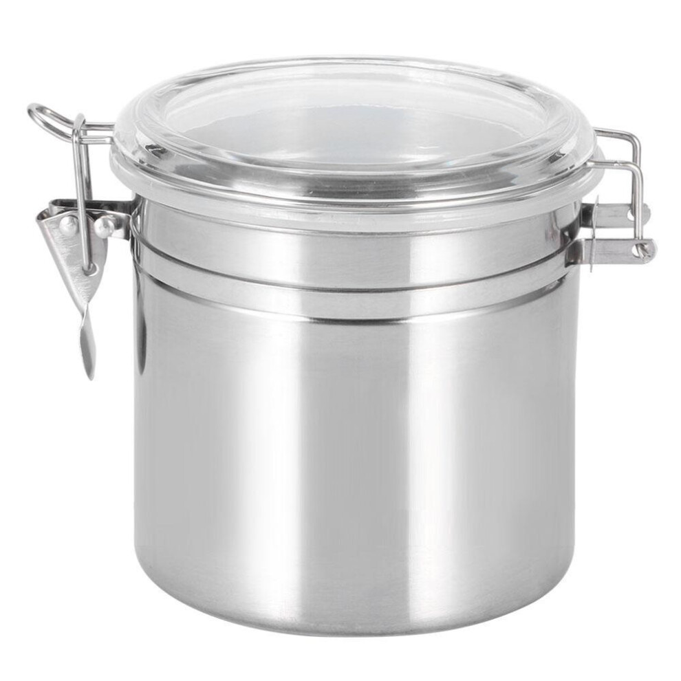 Stainless Steel Coffee Beans Tea Sealed Jar Cans Storage Container For Sugar Cereals12.5x13