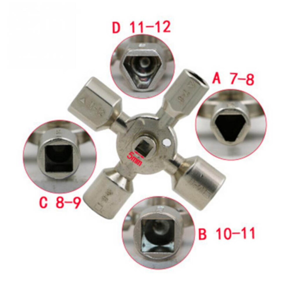 Practical Cross Switch Wrench Key 10-In-1 For Electricians & Plumbers 8461330121025