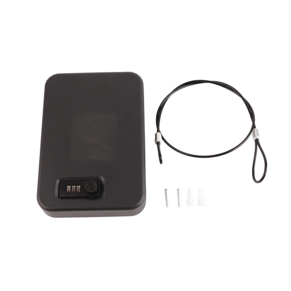 Portable Car Safe Box Large Capacity Prevent Theft Jewelry Cash Lock Box With Password Black
