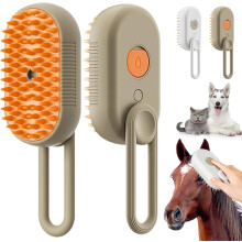 Horse Steam Brush, One-Click Spray Brush, Massage Comb for Cleaning Pet Hair, Cat Steam Brush, 3-in-1 Rechargeable Steam Grooming Brush for Horse,