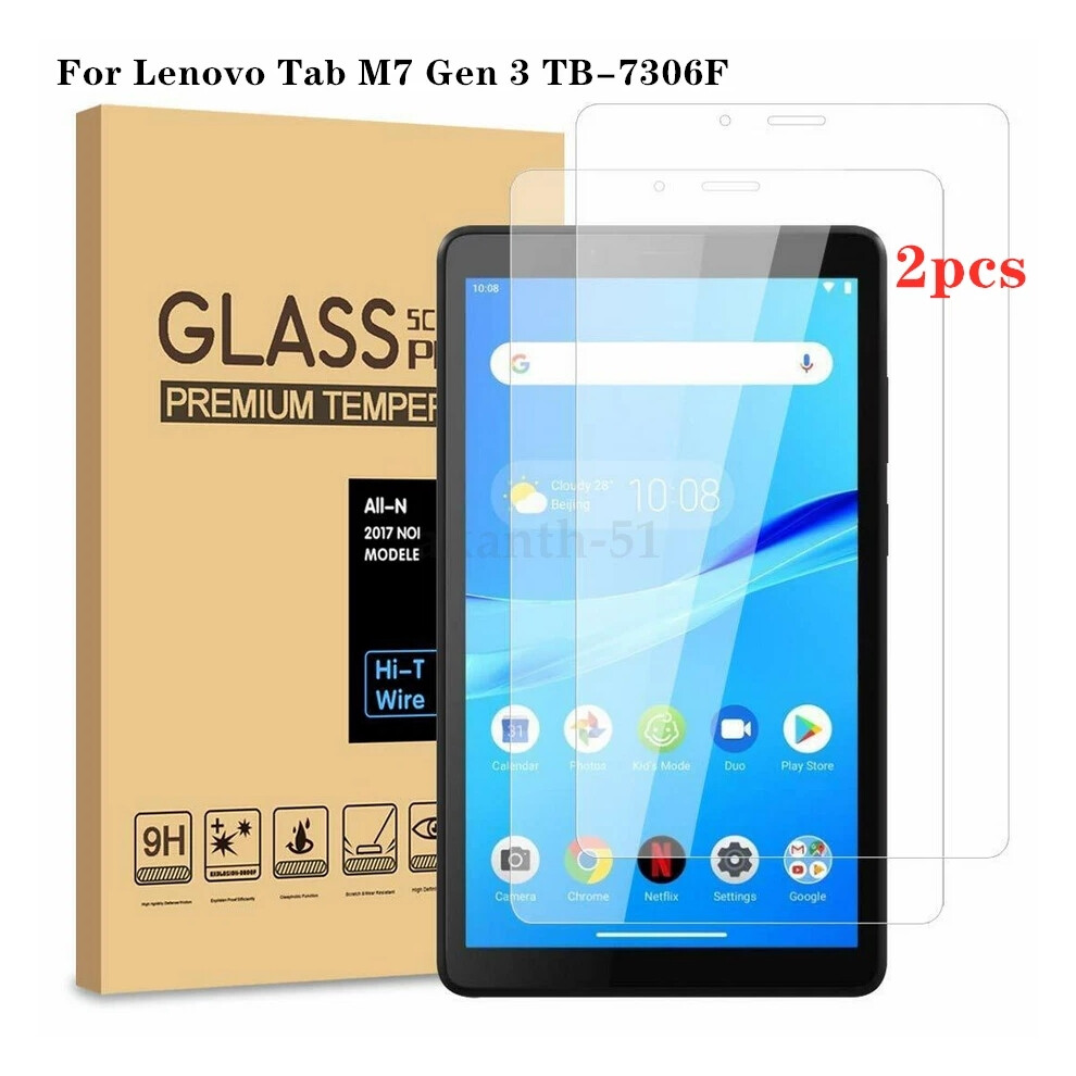 2X For Lenovo TAB M7 Gen 3 TB-7306F Premium Tempered Glass Screen Protector New
