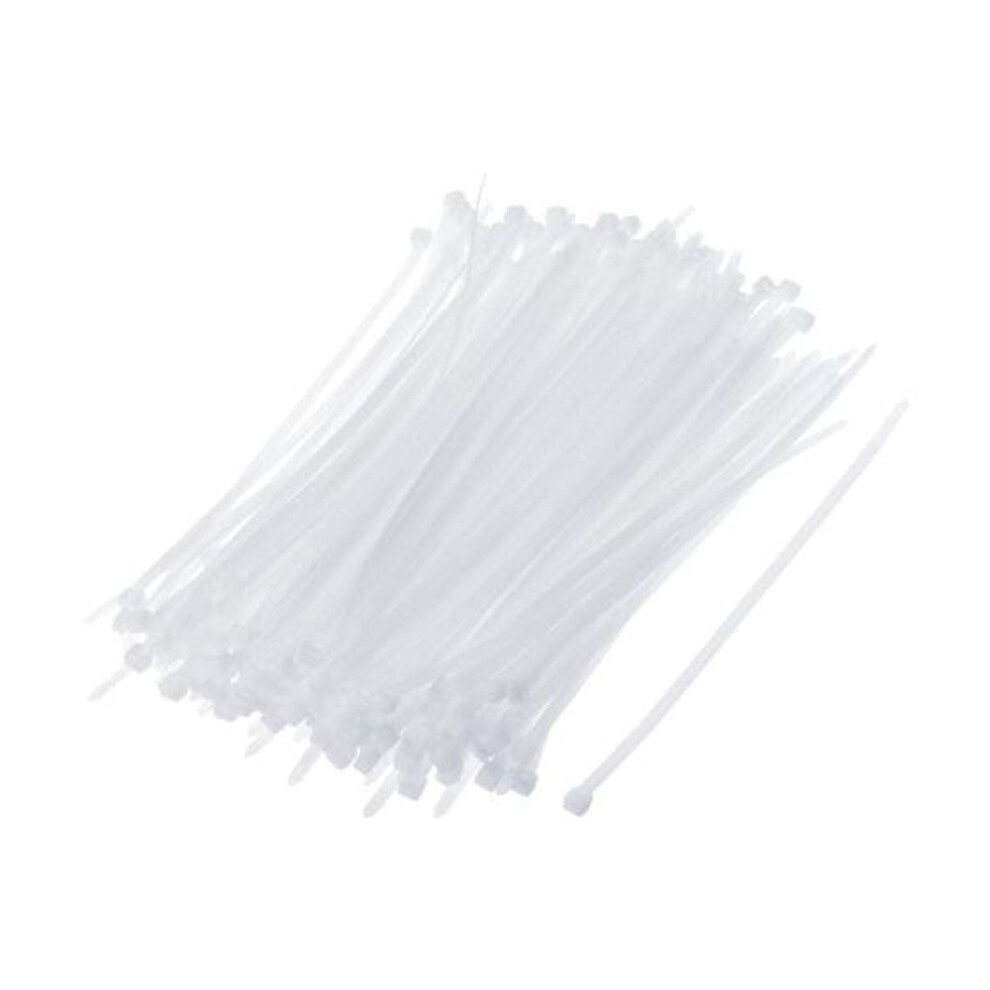 (white, 100pcs) 100pcs Nylon Universal Cable Ties Buckle Heavy Duty Self-locking Zip Ties Holder Uv Resistant Plastic Cable Ties Tool Fasteners