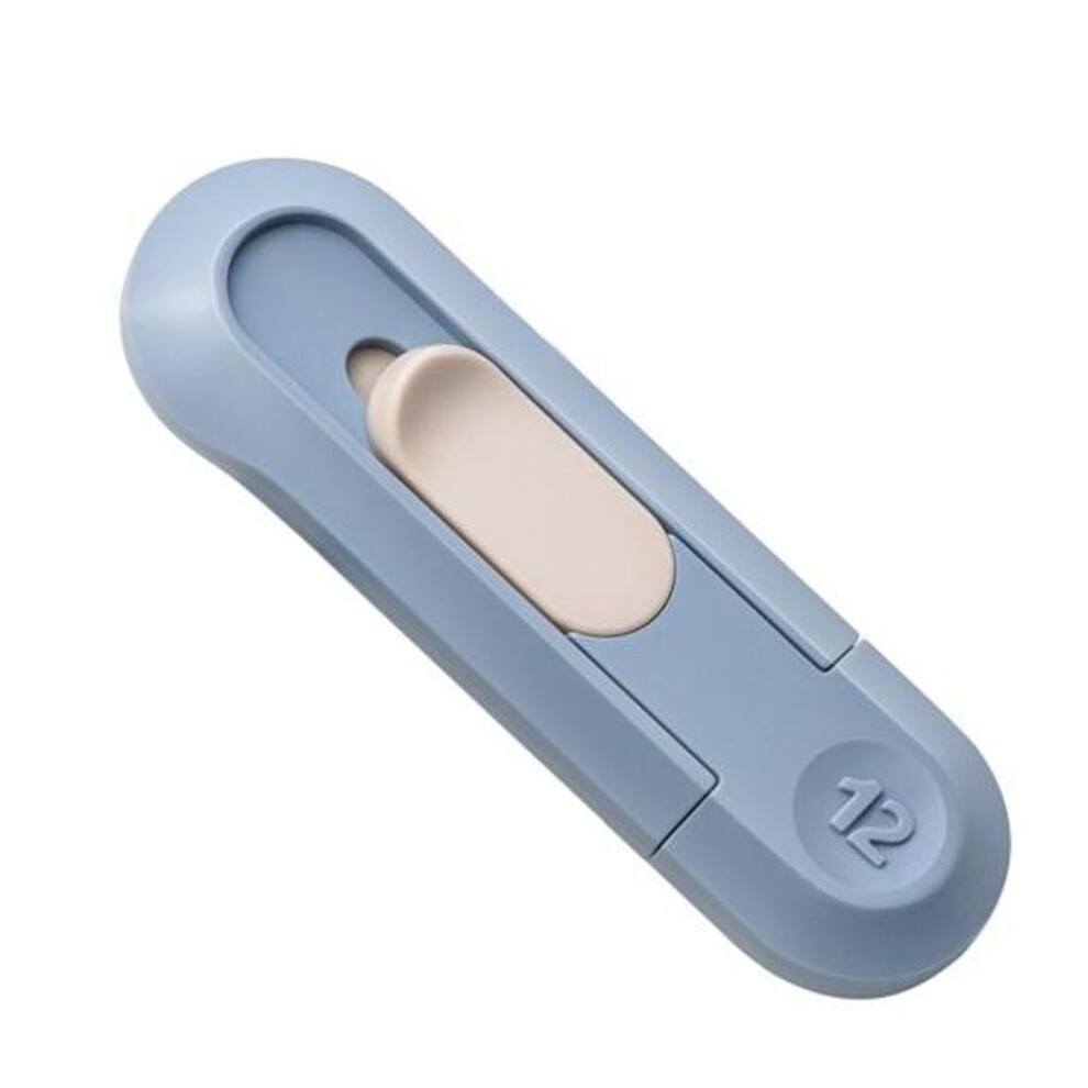 (blue) Pocket Knife Portable Safe Sturdy Auto-retract Uncrate Student Penknife Office Stationery