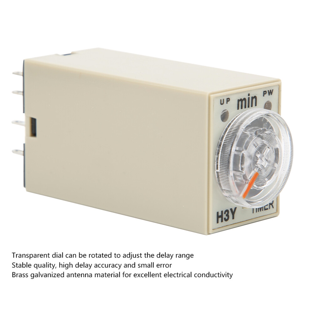 H3y-2 220Vac Timer Relay 8 Pin Dial 0-60 Mins For Home Appliance And Control 5001330122139