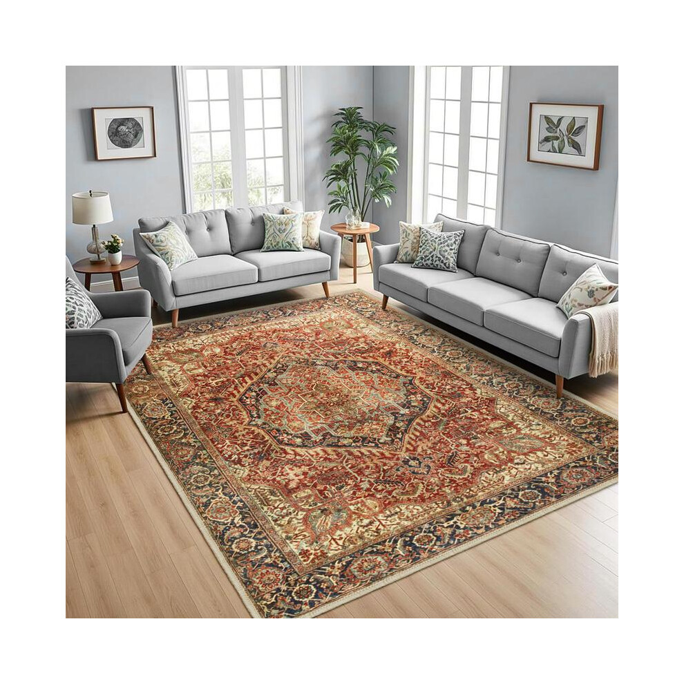 (1. Majestic, 240 x 320cm) Vibrant Oriental Design with Modern Twist | Ultra-Soft, Plush Feel | Non-Slip & Skin-Friendly | Perfect for Dining, Living,-image-OPC-PJ75DBB-NEW