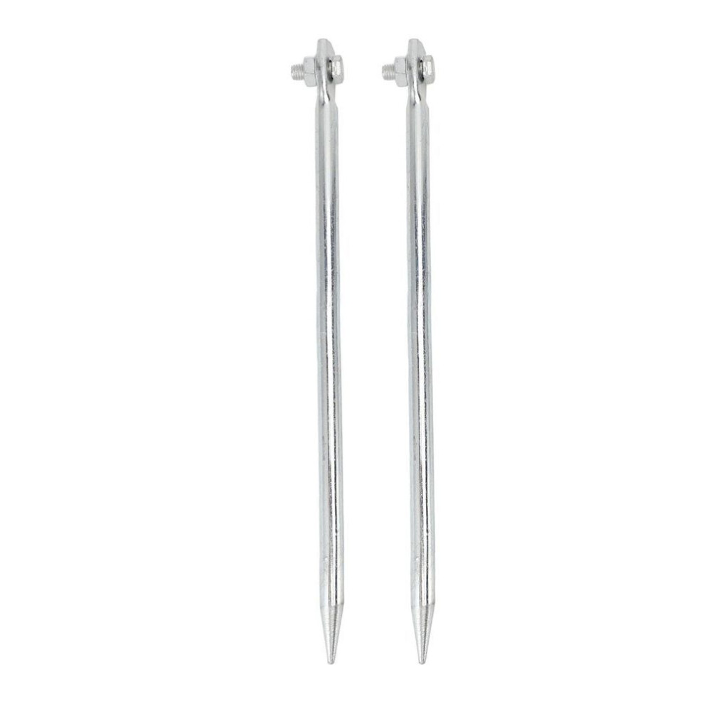 2 Pcs Portable Ground Rod Copper Plated Iron Threaded Connection Grounding Pin For Electric Fences