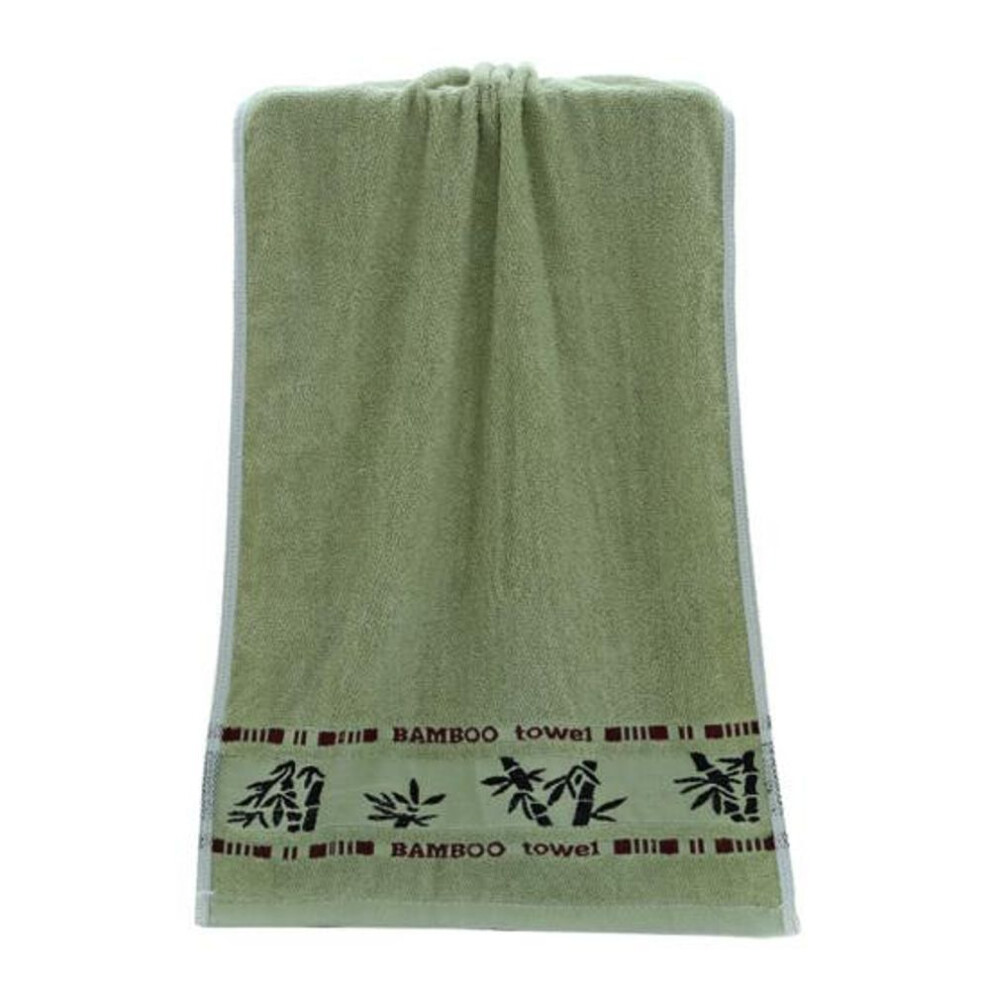 (green) Kids Adults Bamboo Fiber Face Hand Bath Towels Absorbent Bathroom Wash Cloths