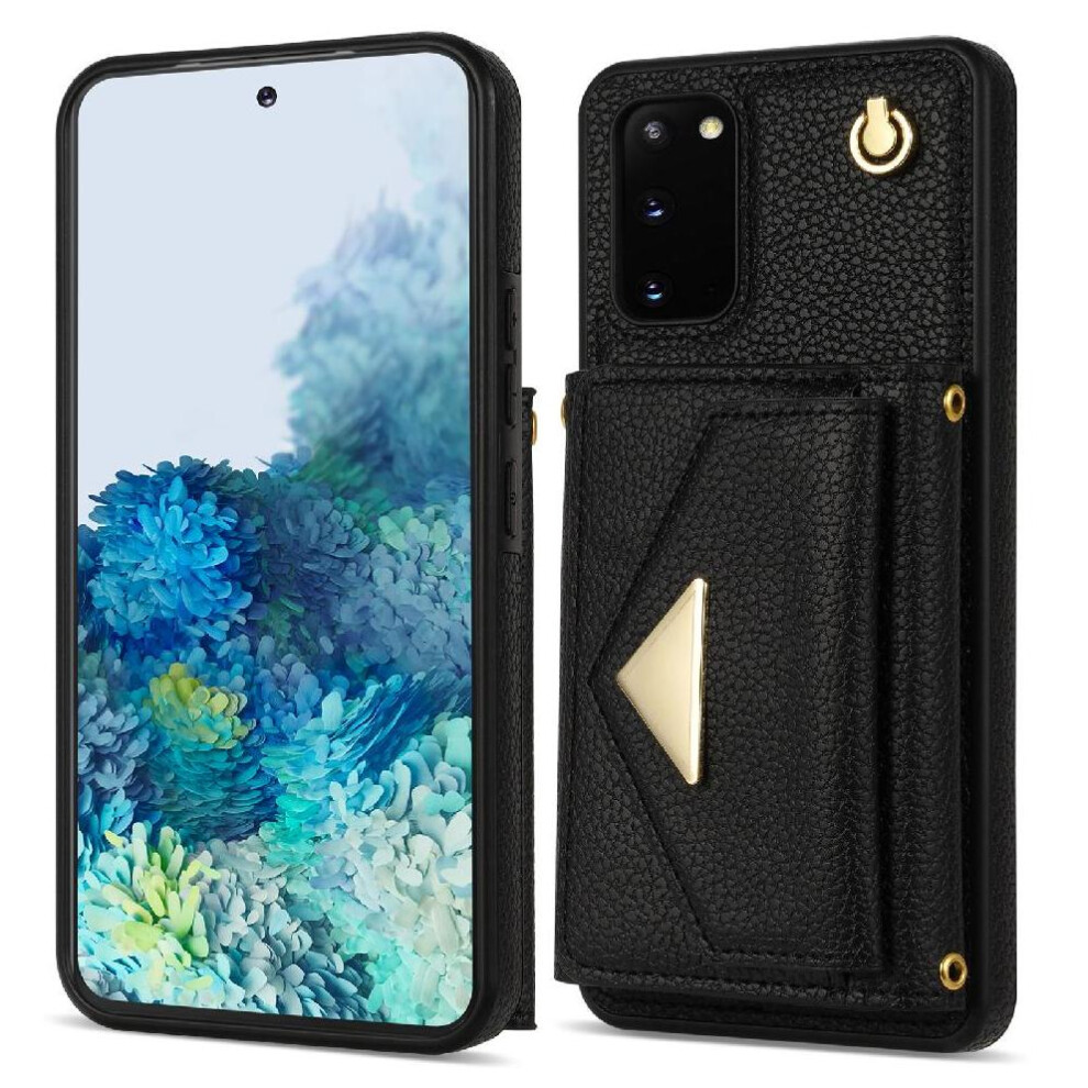 Photos - Case  Accordion Card  for Samsung Galaxy S20 Fe Card Hold Pu Leather Magnetic Closure Flip Wallet  Protective Cove(Black)
